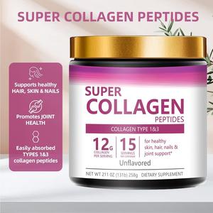 Collagène de type 1 et 3 de marque privée pour la beauté, pour les cheveux, la peau, les ongles et les articulations, soutien pour adultes - Product Image 4