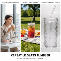 Gobelet en verre de 450 ml au design moderne, avec bouchon à paille, réutilisable, portable, unisexe, sans BPA, anti-fuite, sûr pour les aliments, vente en gros