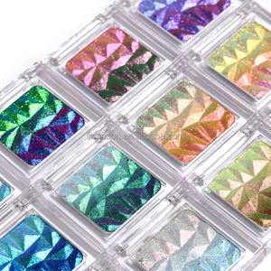 Logo personnalisé en gros haute Pigment arc-en-ciel visage maquillage des yeux mousseux caméléon fard à paupières paillettes ombre à paupières - Product Image 1