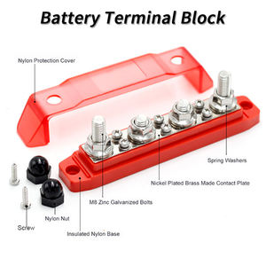 Bloc de distribution de batterie <span class=keywords><strong>12V</strong></span>, boulon M8, plaque de contact en laiton nickelé, borne à 4 pôles à courant élevé pour automobile, <span class=keywords><strong>bateau</strong></span> - Product Image 4