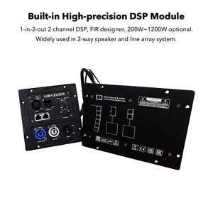 Hoạt động <span class=keywords><strong>DIY</strong></span> 2-kênh Class D khuếch đại mô-đun <span class=keywords><strong>DSP</strong></span> điện âm thanh thiết bị âm thanh 4ohm cho dòng mảng Loa Loa siêu trầm kim loại - Product Image 2