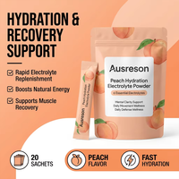 Poudre d'hydratation aux herbes de pêche Ausreson OEM, boisson électrolytique, suppléments sportifs, fabricant, poudre d'hydratation électrolytique en vrac