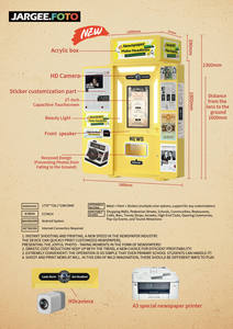 Photomaton interactif à impression de journaux Machine à <span class=keywords><strong>selfie</strong></span> AR avec mise en page old-school Cabine de vente de photos de style vintage - Product Image 5