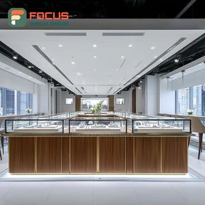 Minimalist Jewelry Retail Showcase System Metal <b>Frame</b> Mall Counter Showcase Cabinet - Product Image 2