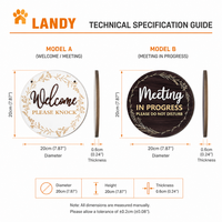 Panneau de porte en bois double face personnalisé – Bienvenue, Veuillez frapper, Réunion en cours, Panneau « Disturbé » pour Studio, Villa