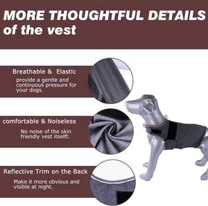Jaket Anti kecemasan anjing, penjualan laris rompi menenangkan, mantel penghilang stres anjing, jaket kembang api Anti kecemasan untuk anjing - Product Image 5