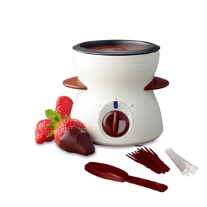 Fondoir à chocolat électrique 350ml meilleur cadeau fête bricolage bonbons <span class=keywords><strong>fromage</strong></span> <span class=keywords><strong>Fondue</strong></span> Machine automatique pot de fusion avec fourchette - Product Image 6