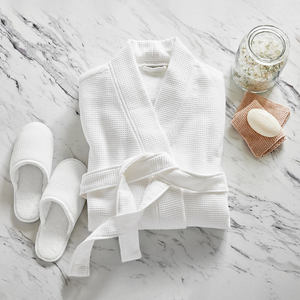 رداء حمام شبشب وفطائر قطن فاخر للفنادق للنساء والرجال طقم شبشب حمام هدية - Product Image 4