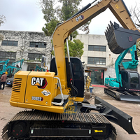 Mini-excavatrice CAT 308E2 compacte à rayon de braquage réduit, économique en carburant, 7 ou 8 tonnes (8T), pour la construction urbaine