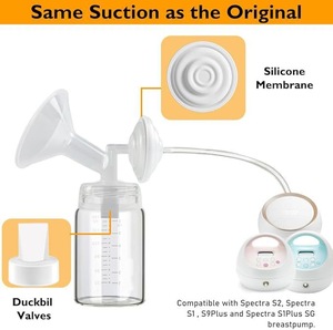<span class=keywords><strong>Kit</strong></span> d'accessoires pour tire-lait Spectra, 2 valves en forme de bec de canard + 2 tubes + 1 protection contre le reflux + 1 connecteur sans BPA - Product Image 2