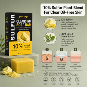Jabón Limpiador Profesional con 10% de Azufre para el Cuidado de la Piel, Reduce el Exceso de Grasa, Mejora la Piel Grasa Propensa al Acné - Product Image 4
