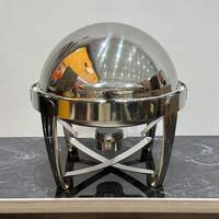 Ensemble de réchauds de buffet modernes en acier inoxydable de forme ronde pour restaurants et hôtels, livraison rapide