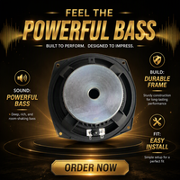 ND06(LF) Driver Speaker LF Neodymium 6.5 inci profesional 150W RMS 300W daya Program dengan cangkang logam