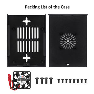 Neues orange farbenes <span class=keywords><strong>Pi</strong></span> 3B-Metallgehäuse Schwarze Aluminiums chale mit optionaler Lüfter antenne für neue Version Orange <span class=keywords><strong>Pi</strong></span> 3B nach Mai 2024 - Product Image 4