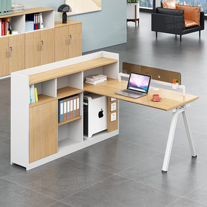 XTBGZ-071 Melaminplatte L-förmiger Büroschreibtisch und Stuhl-Set Moderne Gewerbliche Möbel mit Vollkantenversiegelungsprozess - Product Image 3