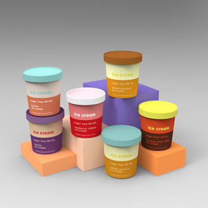 Ice Cream Roll Custom Ice Cream <strong>Tubs</strong> <strong>Rose</strong> Gold 3oz Ice Cream Packaging - Product Image 2