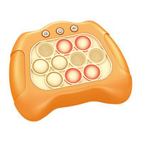 Jeu sensoriel à bulles en plastique et silicone KSF, rapide à pousser, jouet anti-stress électronique, jouet de mémoire lumineux, Popit à pousser rapidement, pour les âges 5-13
