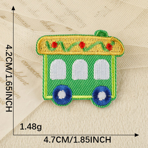 Moda Corea estilo transporte vehículo autoadhesivo bordado decorativo Diy parches pegatinas para bolsa sombrero ropa - Product Image 4