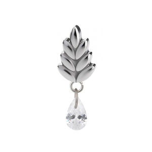 Lotus Wholesale F136 Boucles d'oreilles pendantes en titane avec breloques coccinelle pour cartilage, bijoux fins - Product Image 3