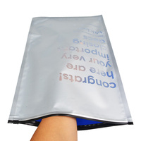 Sacs sous vide personnalisés à fermeture éclair sur 3 côtés en PE+CPP pour chaussettes, vêtements, sous-vêtements - Pochette refermable jetable