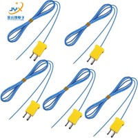 Termopar Tipo K JYX con Cable Desnudo, Sensor Aislado con PTFE Azul, Resistente al Agua IP65, Sonda de 1m, Resolución 1C, Temperatura por Puerto Serial