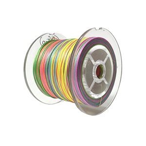 Ligne de pêche tressée Loong Braid MAX <span class=keywords><strong>4</strong></span> brins en PE, 100 m, multicolore, super résistante, usage en rivière - Product Image 2