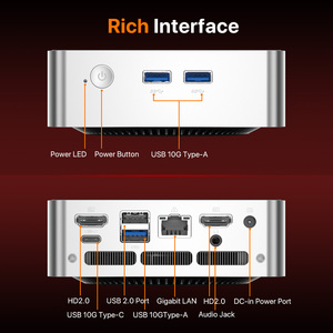 Mini PC para Juegos 5 4300U con Gráficos Radeon, DDR4, SSD, 4K, Triple Pantalla, WiFi 6, Computadora de Escritorio WO5 4300U de Alto Rendimiento con AMD Ryzen 5 - Product Image 2