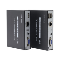 Extensor VGA 1080P sobre Cable Cat5e/Cat6 UTP de 150M con Soporte USB KVM y Audio, 1 Año de Garantía