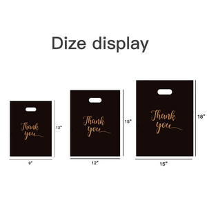 Tùy chỉnh nhựa bán lẻ hàng tạp hóa mua sắm túi tái sử dụng Cảm ơn bạn túi với logo cho doanh nghiệp nhỏ quần áo Boutique Quà Tặng - Product Image 2