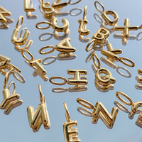 EManco 316 Stainless Steel 3D Bubble Alphabet Charms Classic Style Letter Elements Children's DIY Necklace Bracelet Jewelry