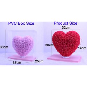 หัวใจกุหลาบปลอมทำมือพร้อมกล่องของขวัญวันแม่สำหรับตกแต่งห้องรูปหัวใจดอก<span class=keywords><strong>กุหลาบ</strong></span>ของขวัญวัน<span class=keywords><strong>วาเลนไทน์</strong></span>ความคิดที่ดี - Product Image 3