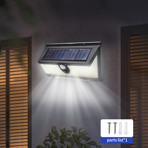 Lumières extérieures solaires avec capteur de mouvement IP65 étanche lumières sans fil de sécurité intelligente pour clôture de terrasse de garage - Product Image 2