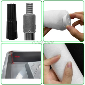 Ensemble de 6 rouleaux à <span class=keywords><strong>peinture</strong></span> de 18 pouces, perche télescopique de 5,2 pieds, grand <span class=keywords><strong>bac</strong></span> à <span class=keywords><strong>peinture</strong></span> <span class=keywords><strong>pour</strong></span> la <span class=keywords><strong>peinture</strong></span> en hauteur et sur de grandes surfaces - Product Image 6