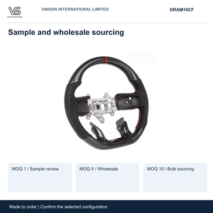 Volante de Fibra de Carbono para Dodge Ram 1500, Configuración Seleccionada con Centro Abierto DRAM19CF - Product Image 5
