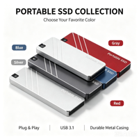 Disque dur externe portable coloré en gros pour usine, SSD USB 3.0 Type C 500 Go 1 To 2 To 4 To pour smartphones et ordinateurs portables