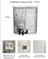 MEGA YUNENG Veste chauffante électrique isolée de 275 gallons/1000L avec thermostat numérique 4000W 120V, utilisation industrielle portable