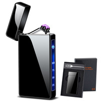 Allumage électrique à double arc USB Type C Rechargeable Allume-cigare Métal Tactile Induction Affichage Numérique Allume-cigare