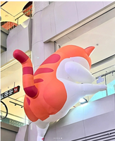 Mascotte gonflable chat/écureuil entièrement imprimée, modèle de dessin animé lumineux pour la publicité et la décoration