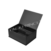 Emballage de boîte de style livre blanc de parfum de cadeau en carton de papier personnalisé boîte d'emballage de logo de timbre pleine feuille d'or Eva insérer