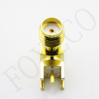 Conector RF en Ángulo Recto de 90 Grados SMA PCB FOXECO, Adaptador Eléctrico Macho-Hembra en Forma de Codo