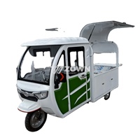 Small Snack Cart Electric Tricycle Semi-enclosed Three-wheeled Dining Car Food Truck Mobile Stall Truck Breakfast Cart