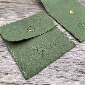 Bolsa de Regalo Personalizada de Microfibra para Anillos, Collares y Pendientes, Bolsa para Joyería con Botón - Product Image 2