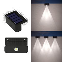 Lampe murale solaire LED IP65 pour jardin, clôture, escalier, éclairage paysager extérieur décoratif, étanche