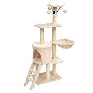 Hot sale high quality luxury cat tree for hide and play/cat climbing frame