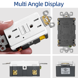 Ul gfci Outlet 15 AMP 20 AMP mặt đất lỗi ngắt mạch receptacle TR WR 125V điện tường Ổ cắm ổ cắm điện tự kiểm tra - Product Image 2