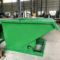Bacs basculants robustes XINTUO pour chariots élévateurs, bacs à déchets de construction à vidage automatique