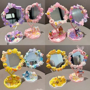 Kit de Matériaux DIY pour Miroir en <span class=keywords><strong>Colle</strong></span> Crème, Miroir de Maquillage Fait Main pour Décoration de Bureau en Dortoir Étudiant, Ornements en Gros - Product Image 2