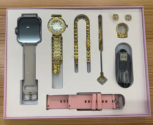 Set de Relojes Inteligentes para Mujer para Regalo de Cumpleaños 2024 A58 PLUS <span class=keywords><strong>7</strong></span> en 1 con Doble Reloj, Pendientes, Pulsera, Anillo y Monitor de Actividad Física - Product Image 5