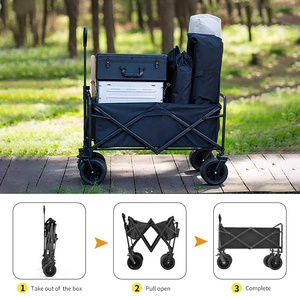 230L Heavy Duty <strong>Collapsible</strong> <strong>Wagons</strong> Carts Foldable Trolley <strong>Wagon</strong> With Four Wheels for Camping - Product Image 5