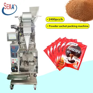 full automatic packaged spice powder instant coffee powder packaging machine 4 side seal sachet machine